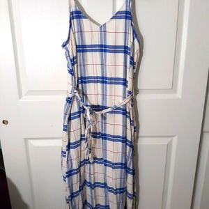 Plaid midi dress